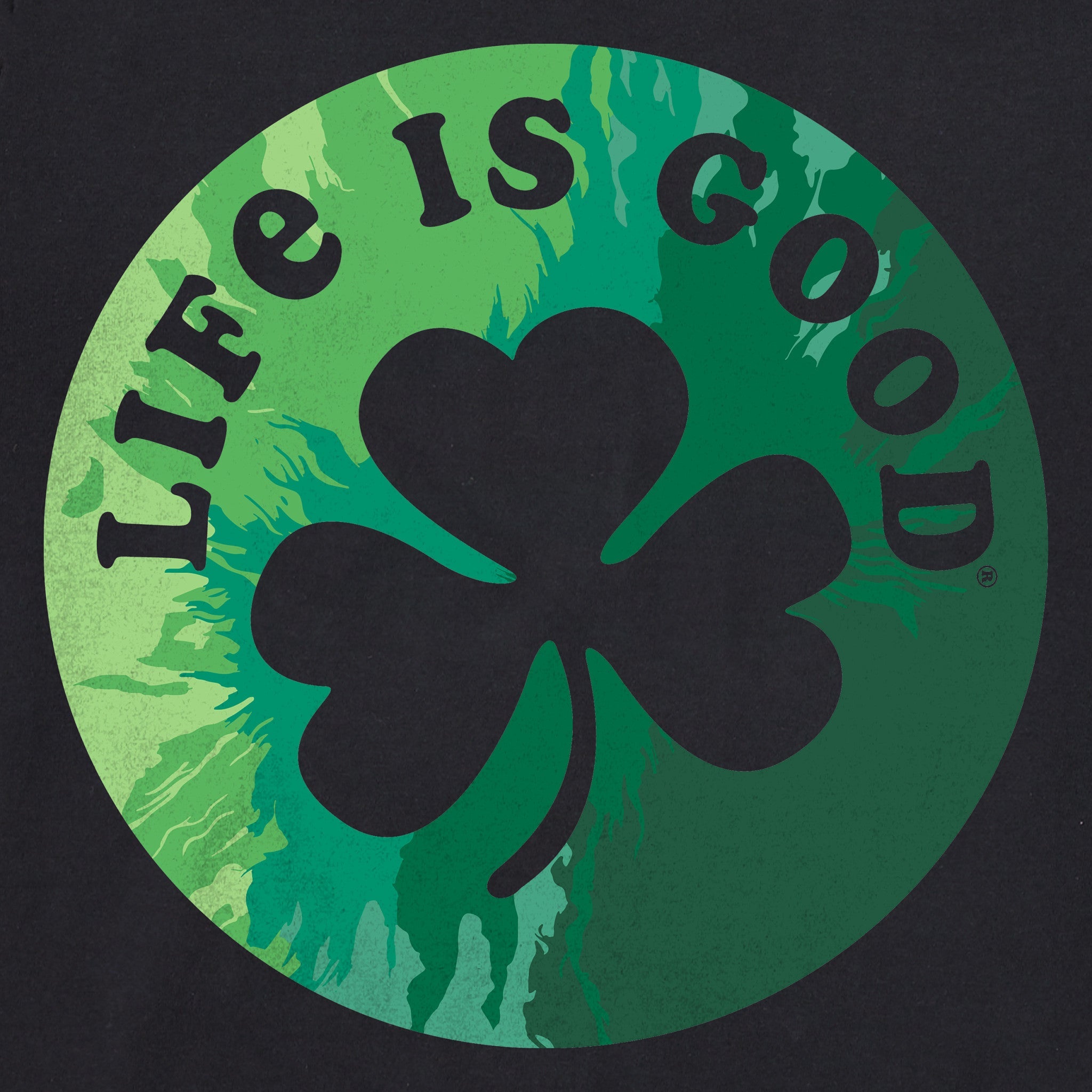 Women's Circle Clover Tie Dye Short Sleeve Tee