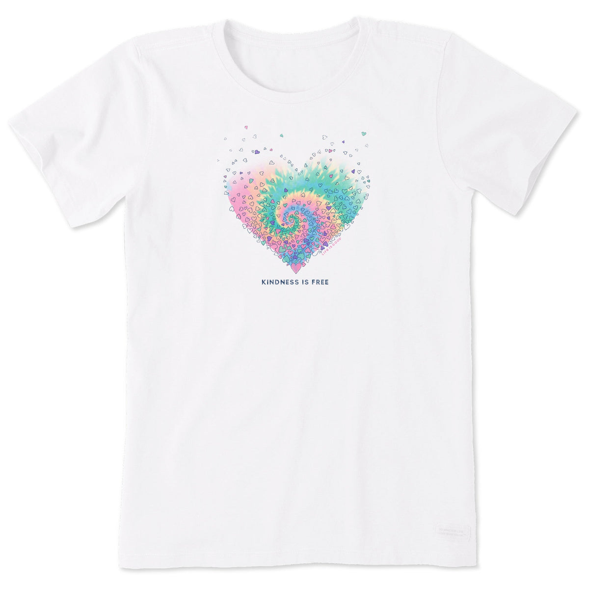 Women's Evaporating Heart Tie Dye Short Sleeve Tee