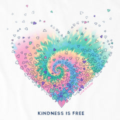 Women's Evaporating Heart Tie Dye Short Sleeve Tee