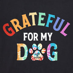 Women's Grateful for my Dog Tie Dye Short Sleeve Tee