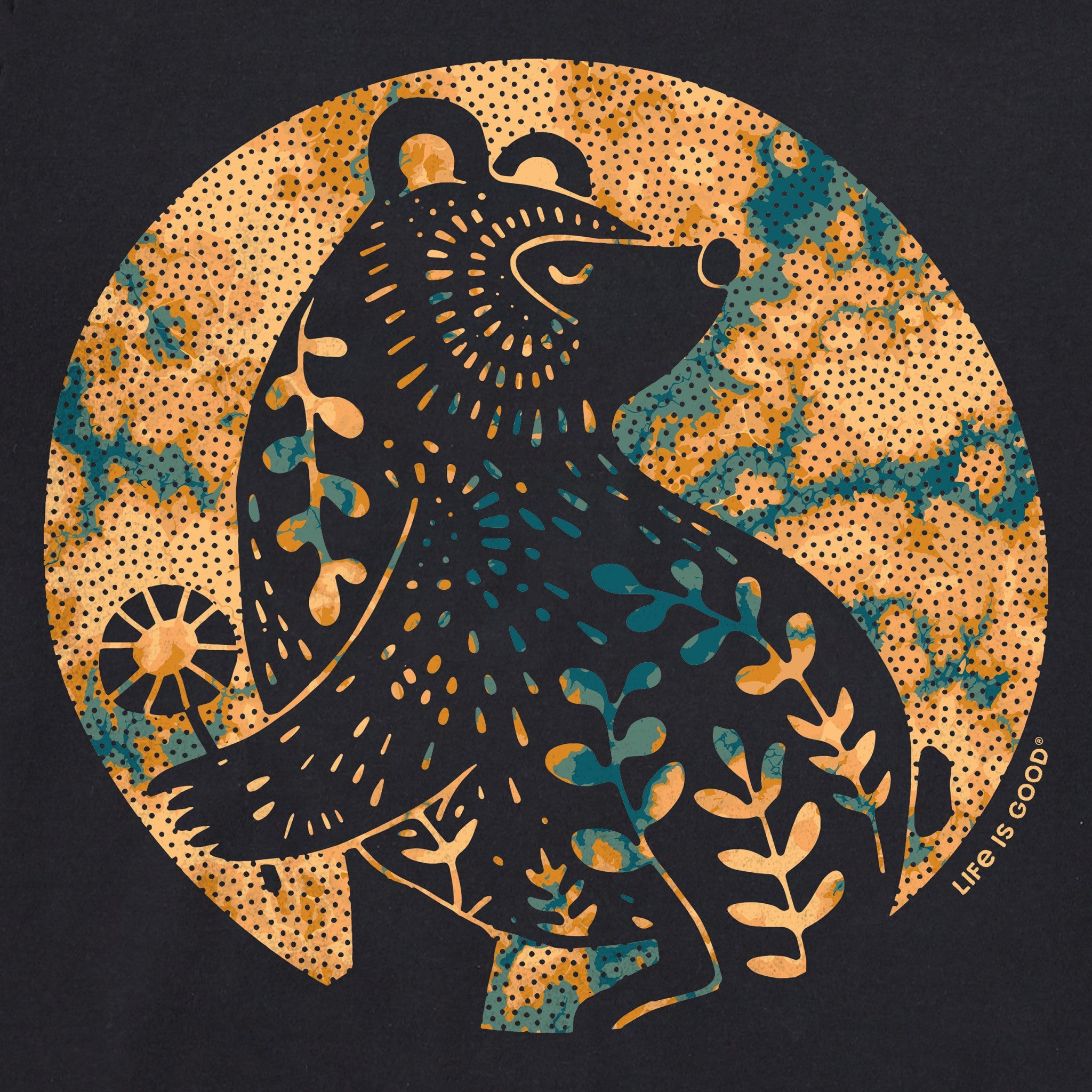 Women's Harvest Bear Tie Dye Short Sleeve Tee