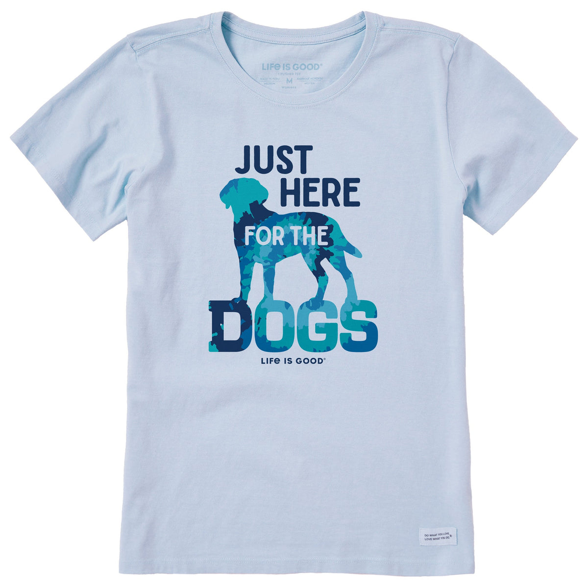 Women's Here for the Dogs Tie Dye Short Sleeve Crusher Tee