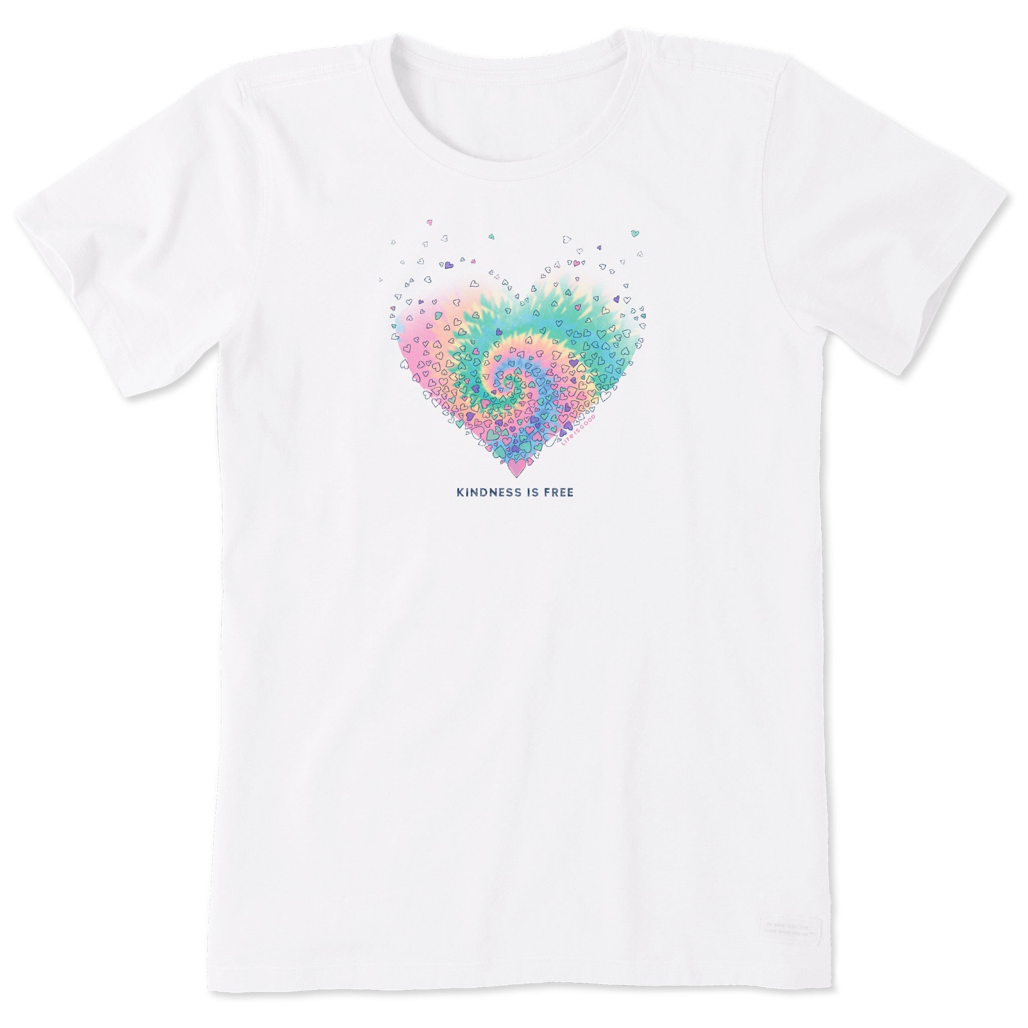 Women's Evaporating Heart Tie Dye Short Sleeve Tee
