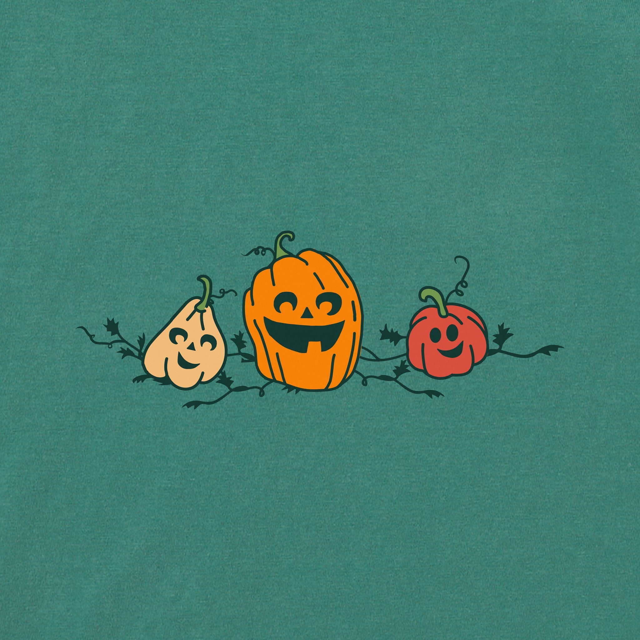 Women's Jack-O-Lanterns Long Sleeve Crusher Boxy Tee