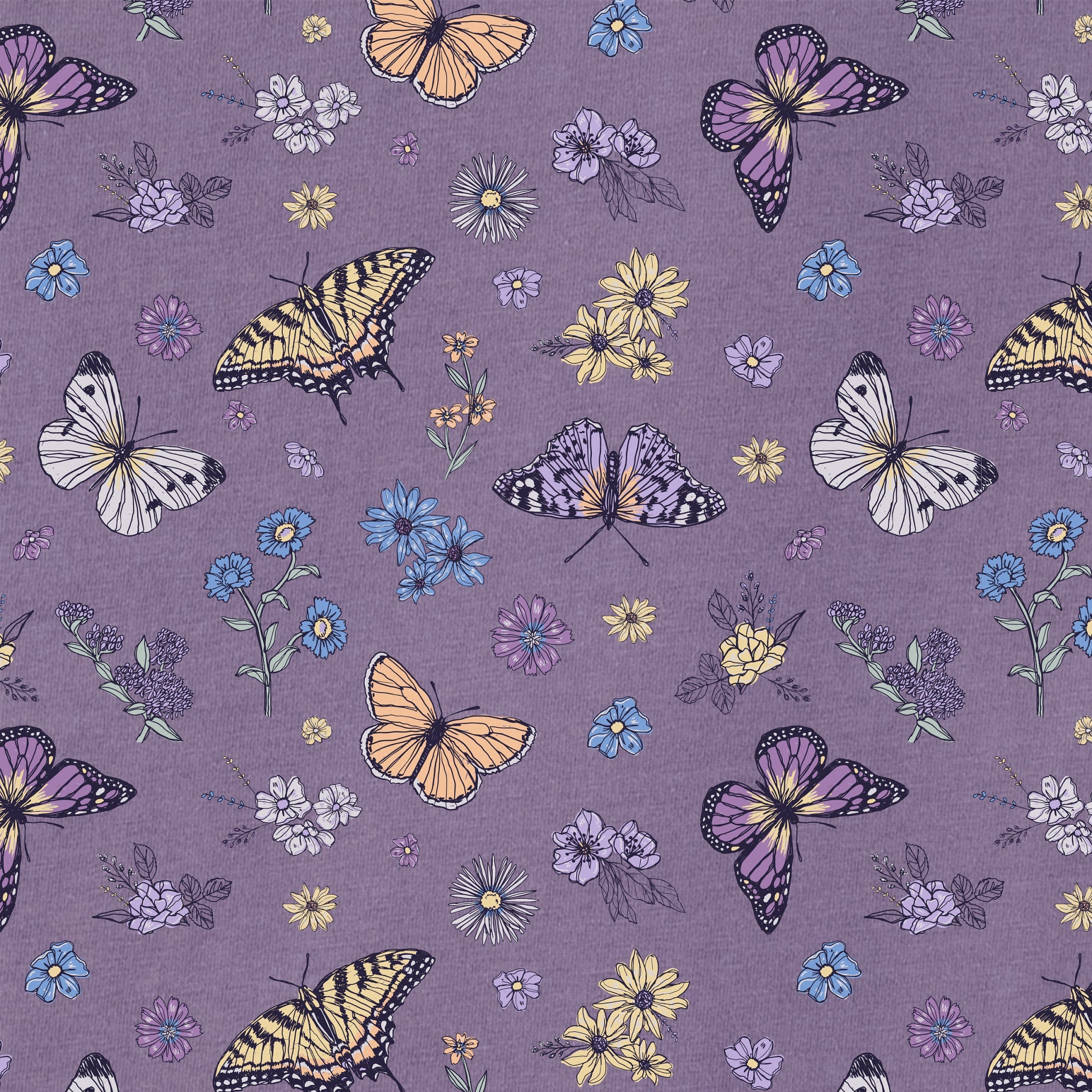 Women's Butterfly Garden Pattern Crusher-LITE Easy Vee