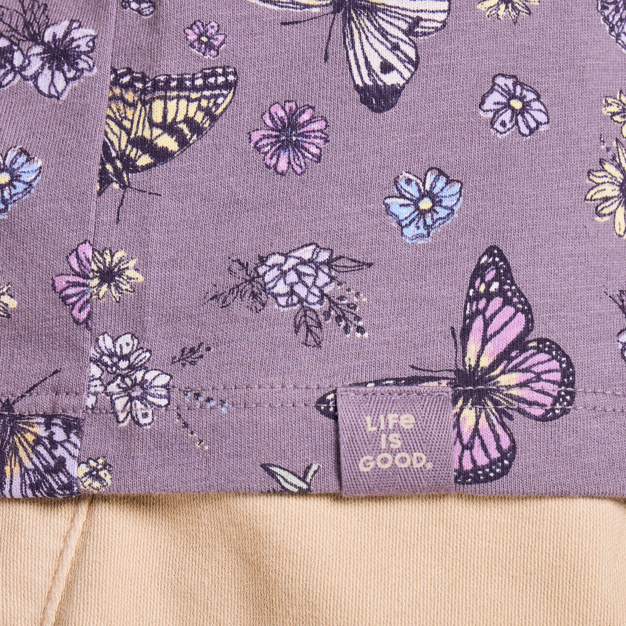 Women's Butterfly Garden Pattern Crusher-LITE Easy Vee