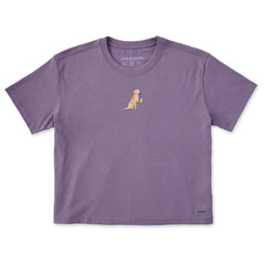 Women's Cold Beer Dog Short Sleeve Crusher Boxy Tee