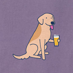 Women's Cold Beer Dog Short Sleeve Crusher Boxy Tee