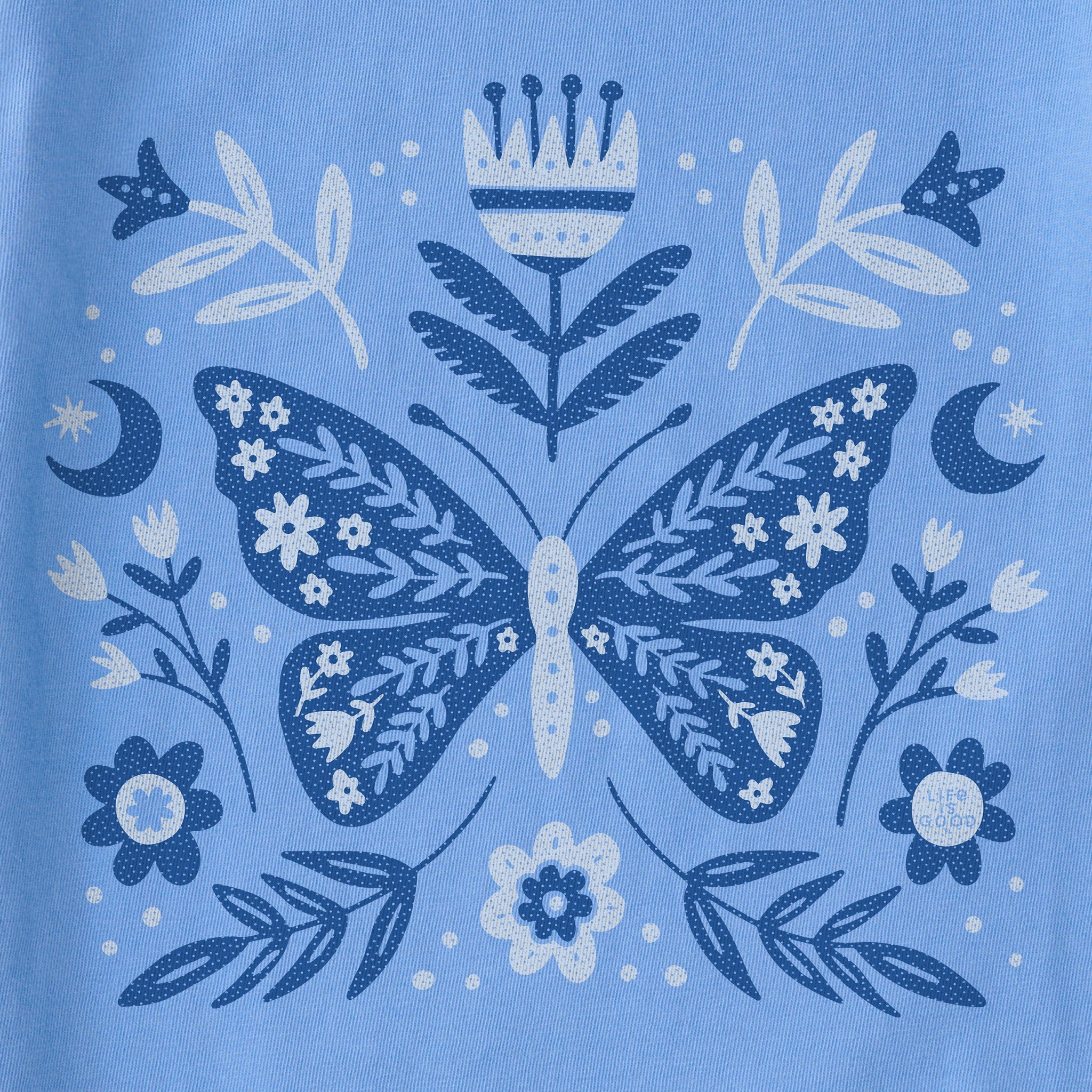 Kids Butterfly Pattern Short Sleeve Crusher Tee