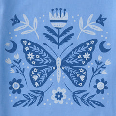 Kids Butterfly Pattern Short Sleeve Crusher Tee