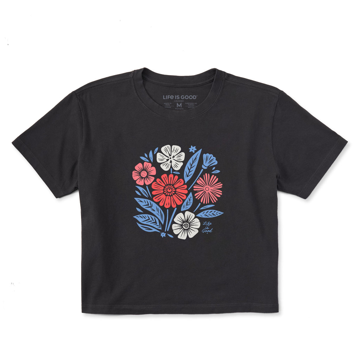 Women's Flower Medley Short Sleeve Crusher Boxy Tee