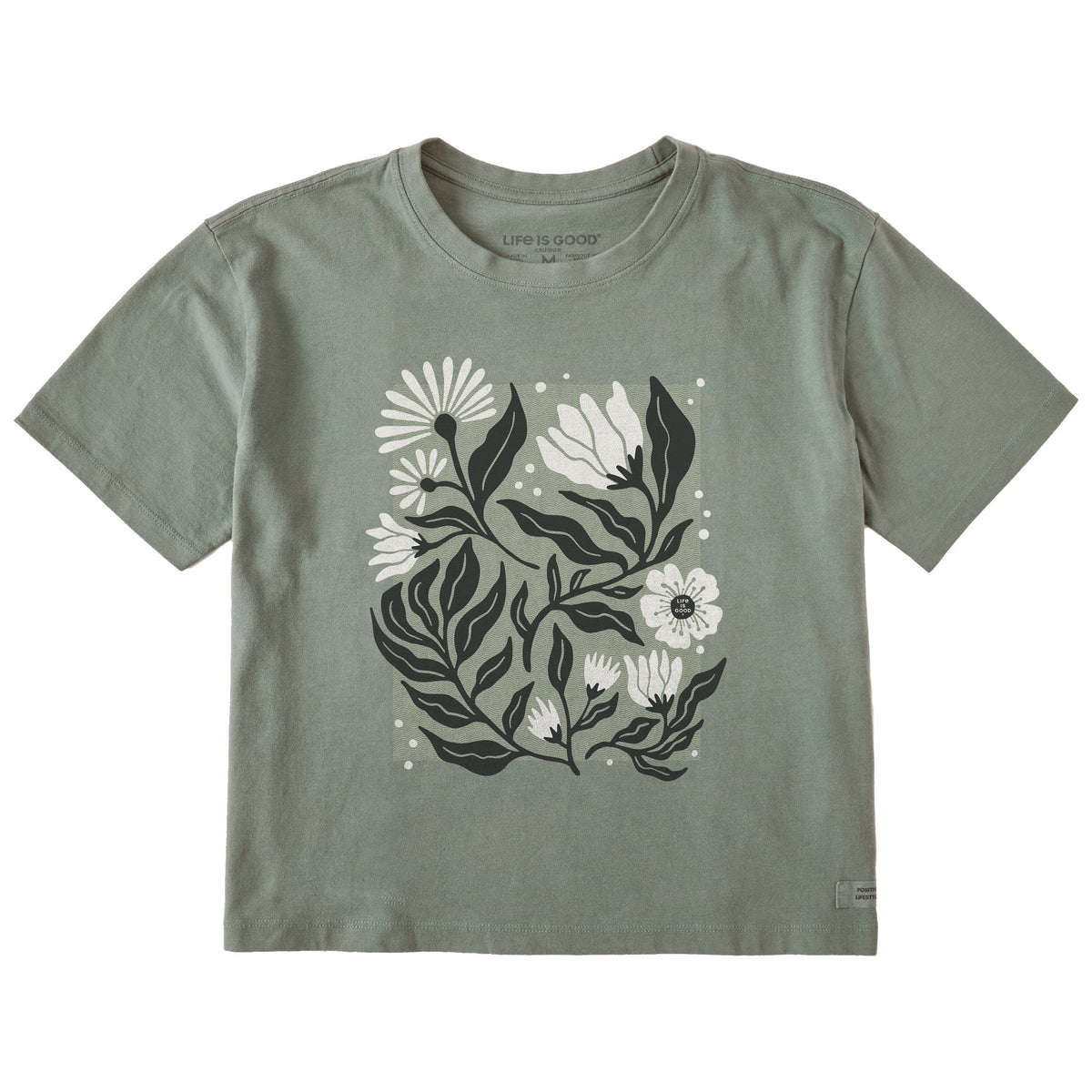 Women's Floral Array Short Sleeve Crusher Boxy Tee