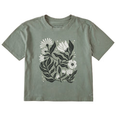 Women's Floral Array Short Sleeve Crusher Boxy Tee