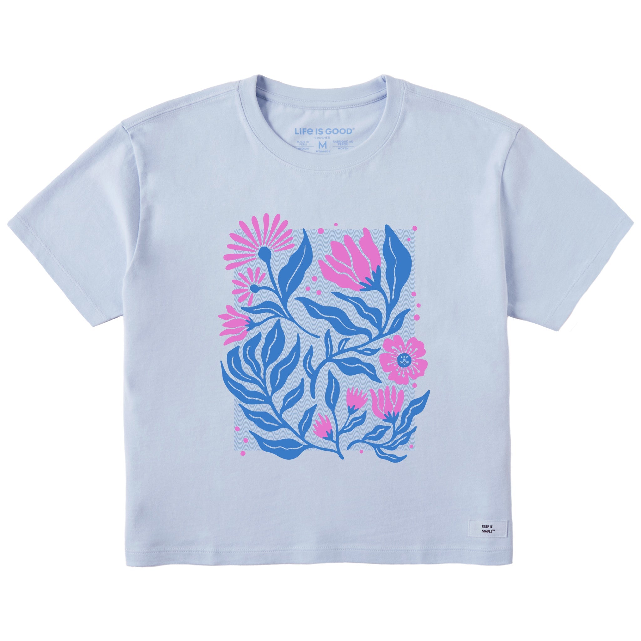 Women's Floral Array Short Sleeve Crusher Boxy Tee