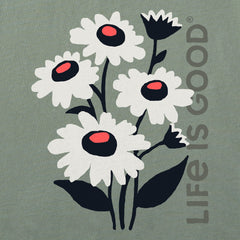 Women's Delightful Flowers Short Sleeve Crusher Tee