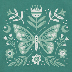 Women's Butterfly Pattern Short Sleeve Crusher Tee