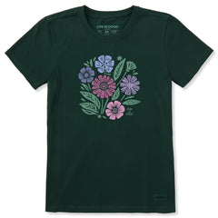 Women's Flower Medley Short Sleeve Crusher Tee