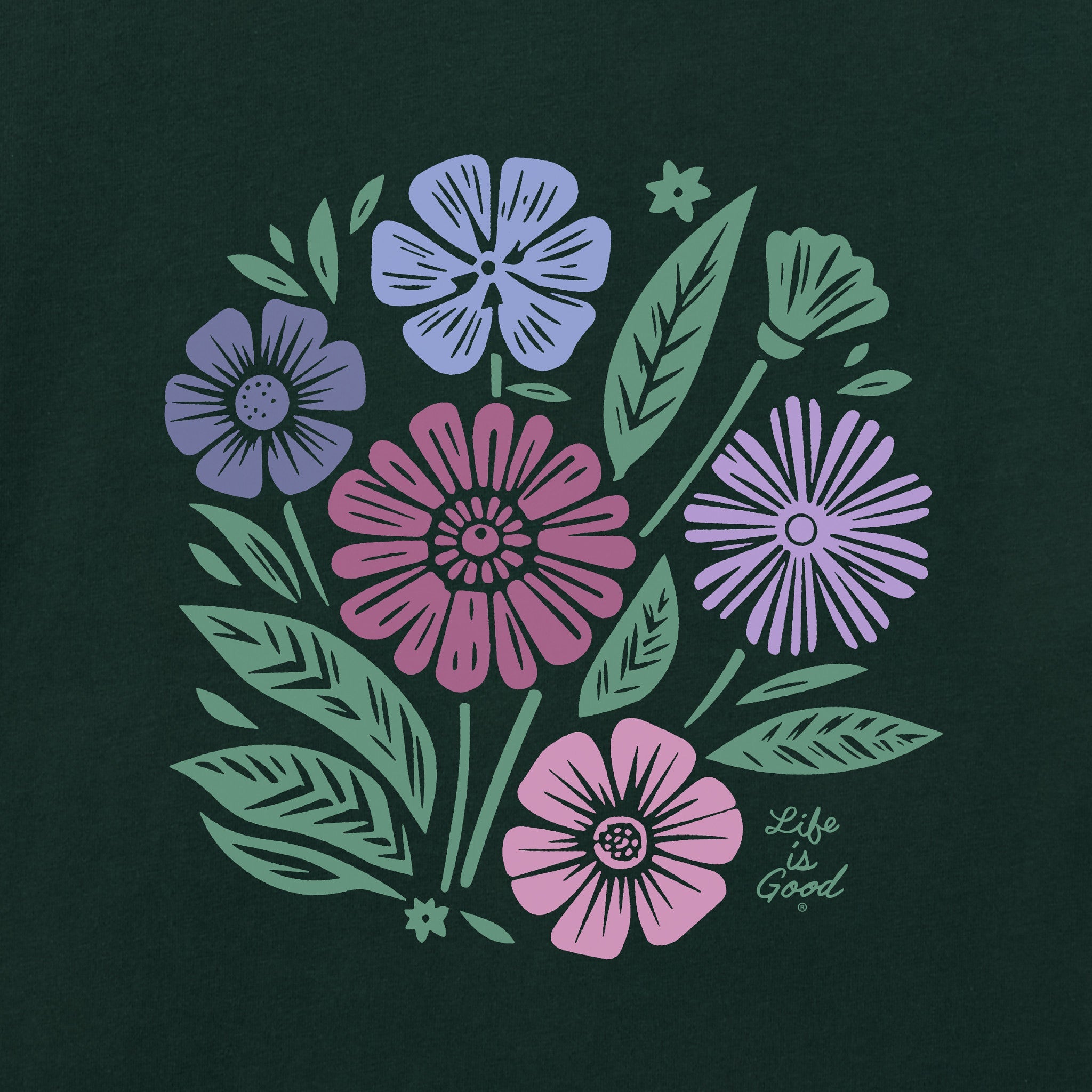 Women's Flower Medley Short Sleeve Crusher Tee