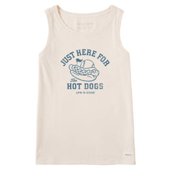 Women's Here for the Hot Dogs Baseball Crusher Tank