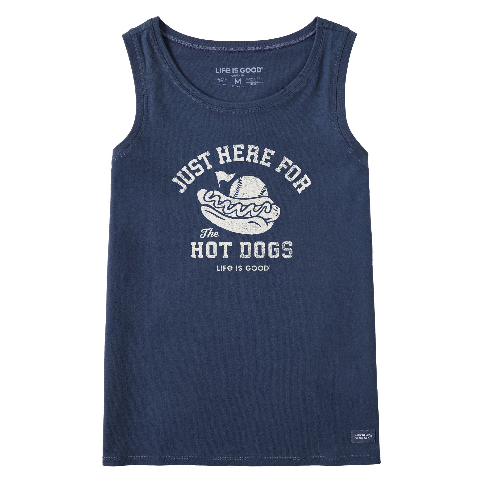 Women's Here for the Hot Dogs Baseball Crusher Tank