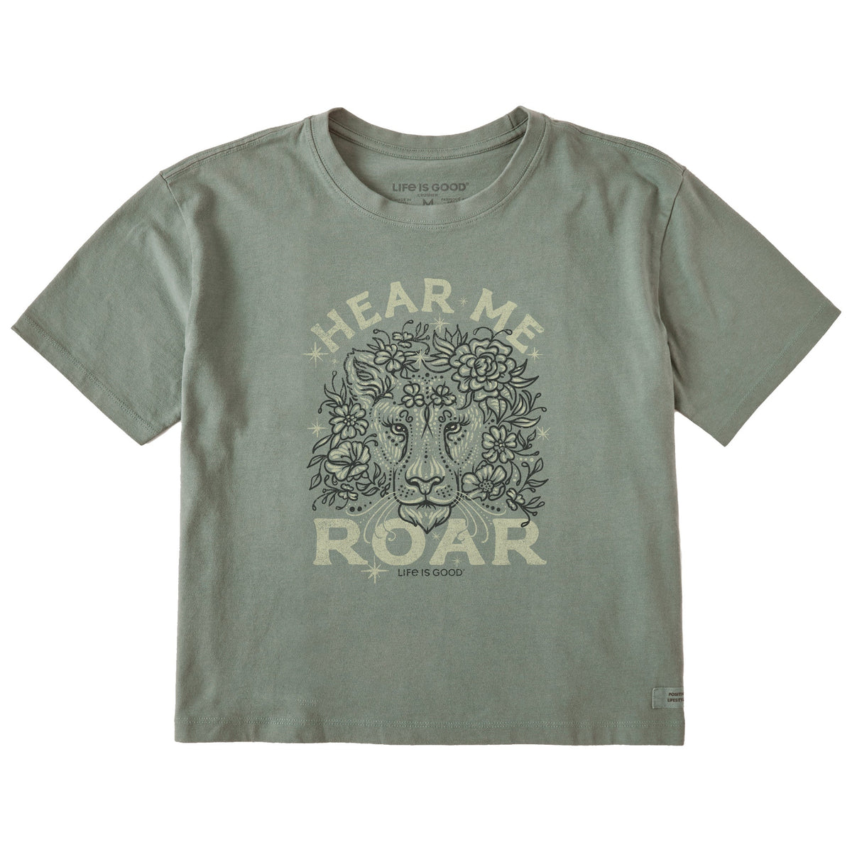 Women's Hear Me Roar Short Sleeve Crusher Boxy Tee
