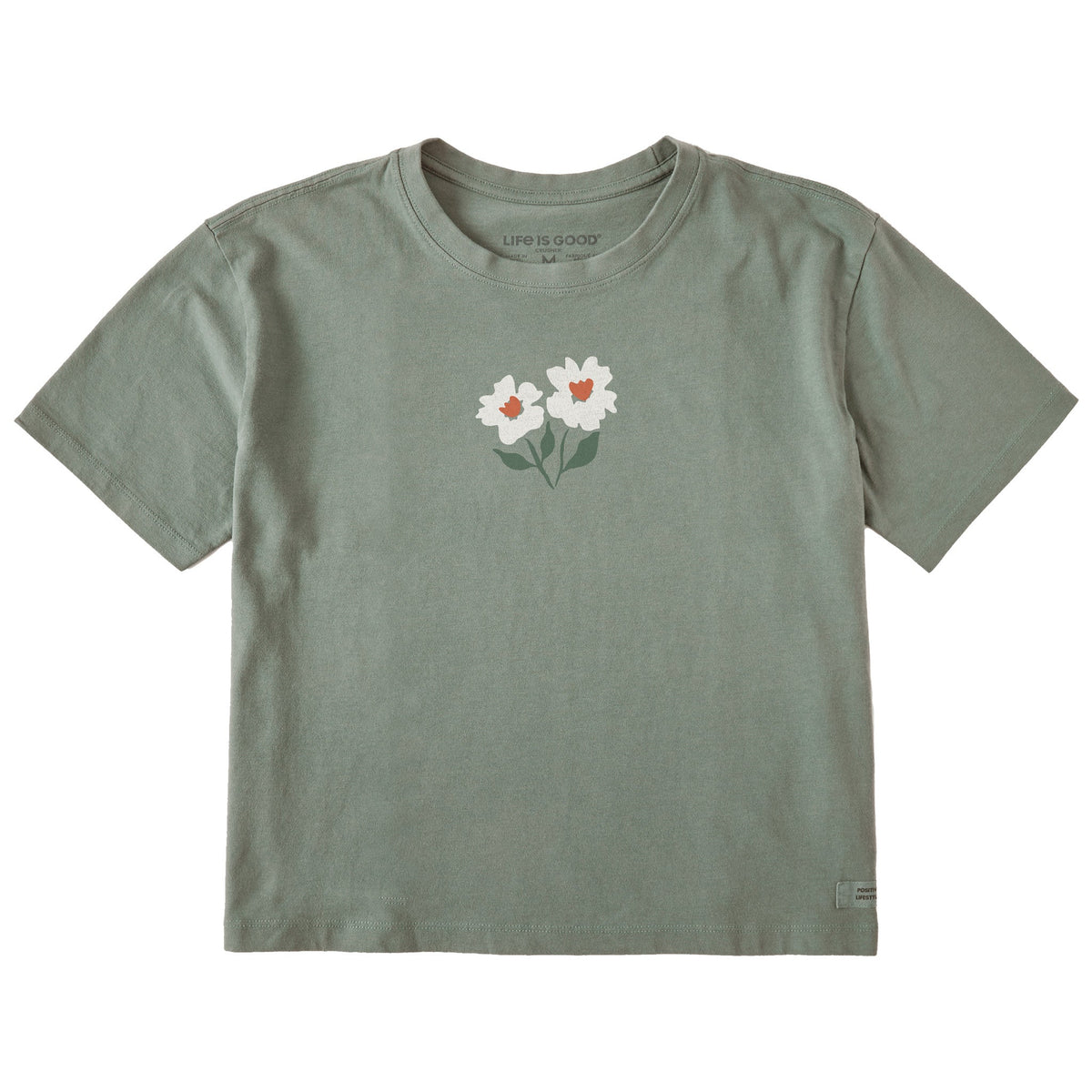 Women's Flower Duo Short Sleeve Crusher Boxy Tee