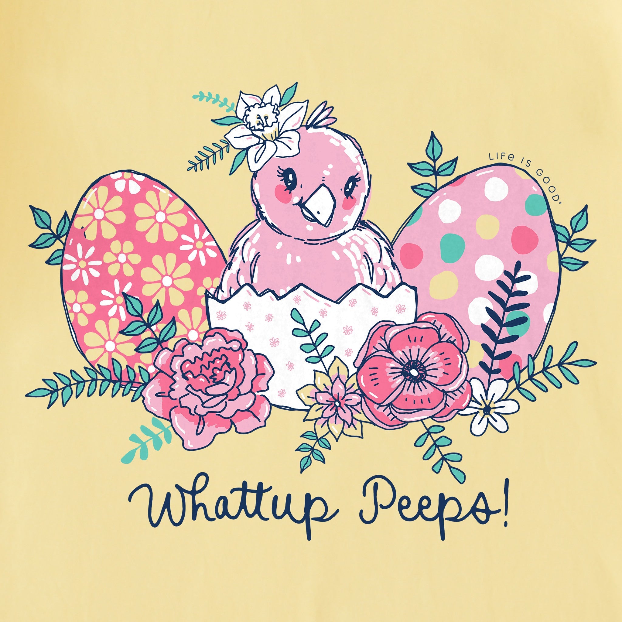 Kids Whattup Peeps Short Sleeve Crusher Tee