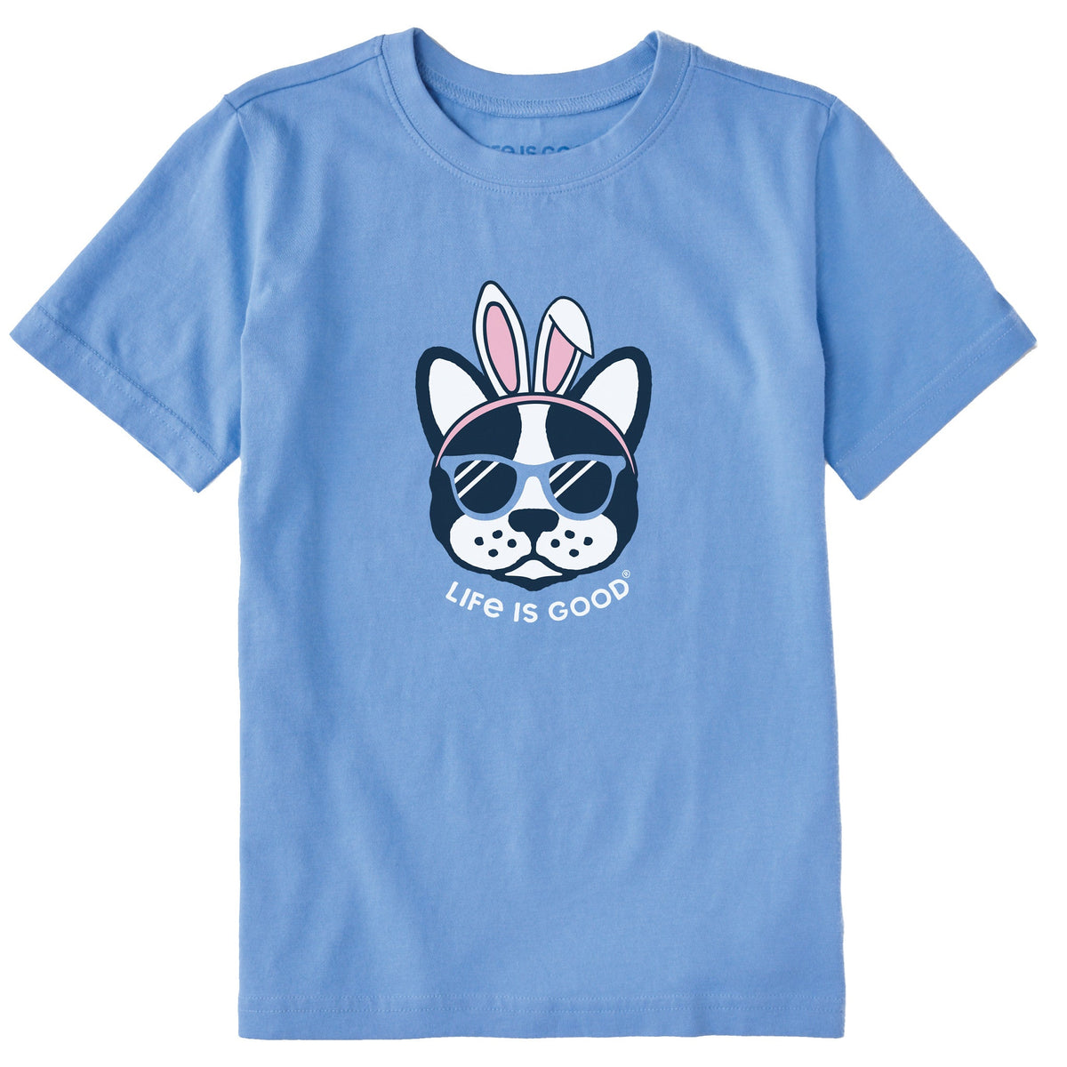 Kids Frenchie Bunny Ears Short Sleeve Crusher Tee