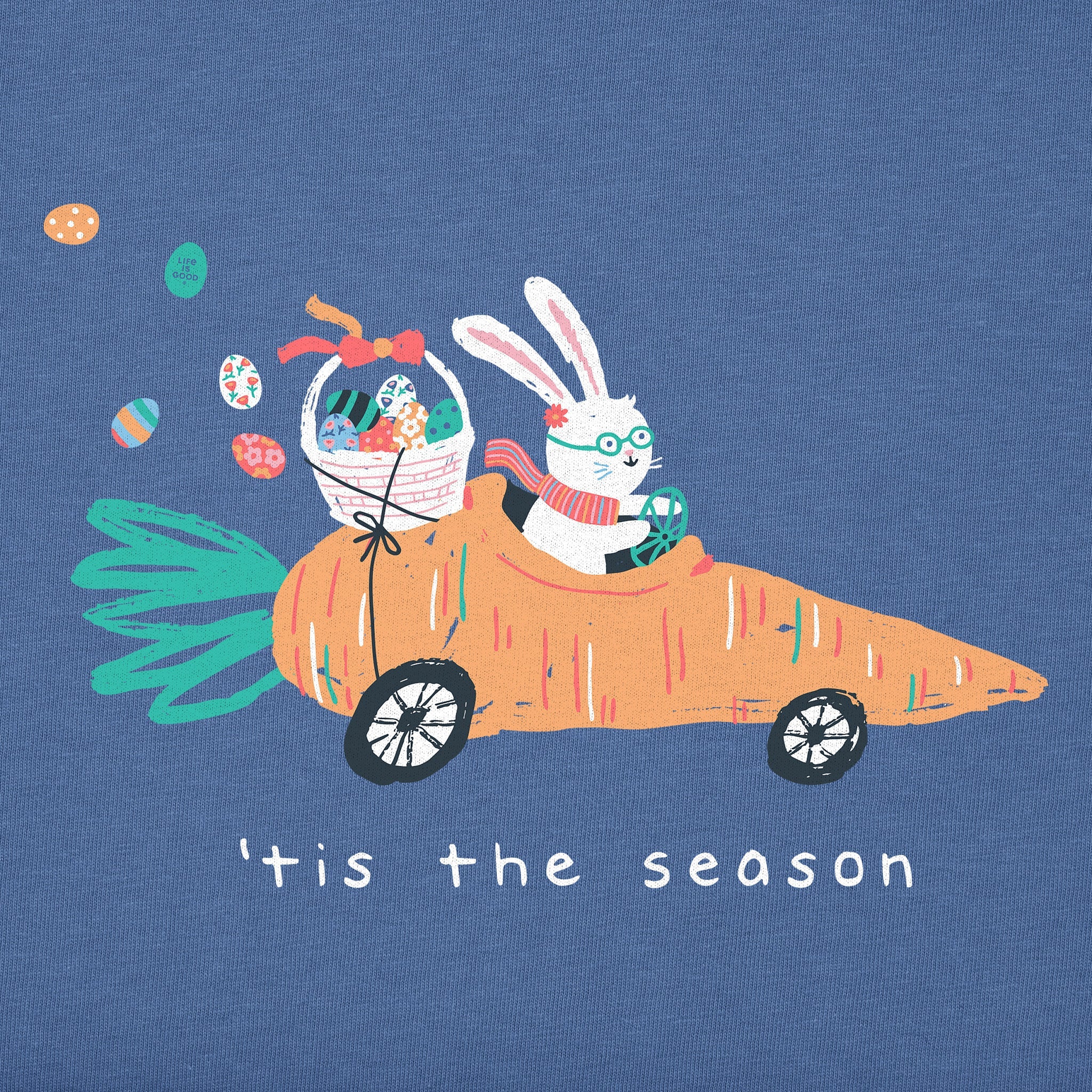 Kids Tis the Season Carrot Car Short Sleeve Crusher Tee