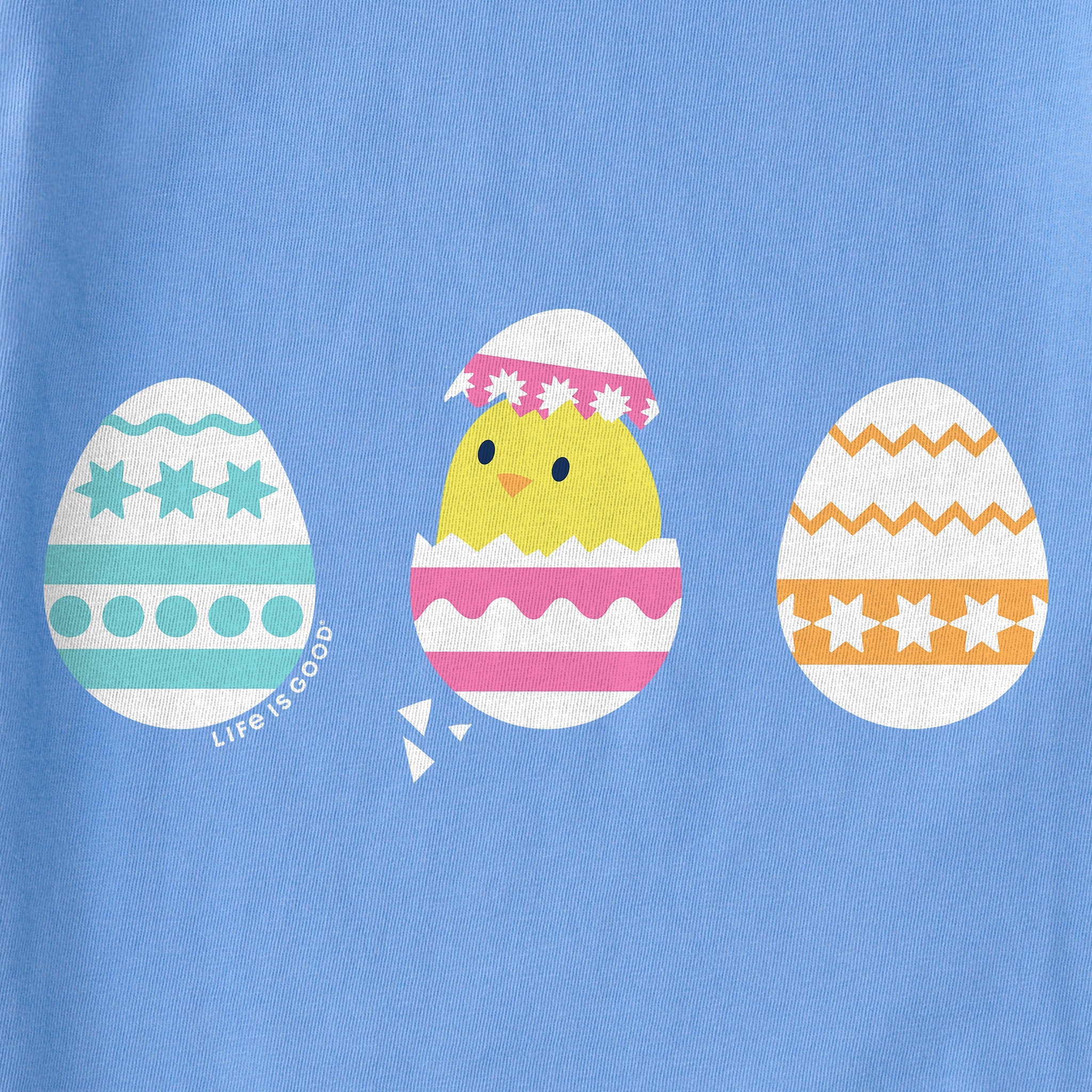 Women's Easter Egg Chick Short Sleeve Vee