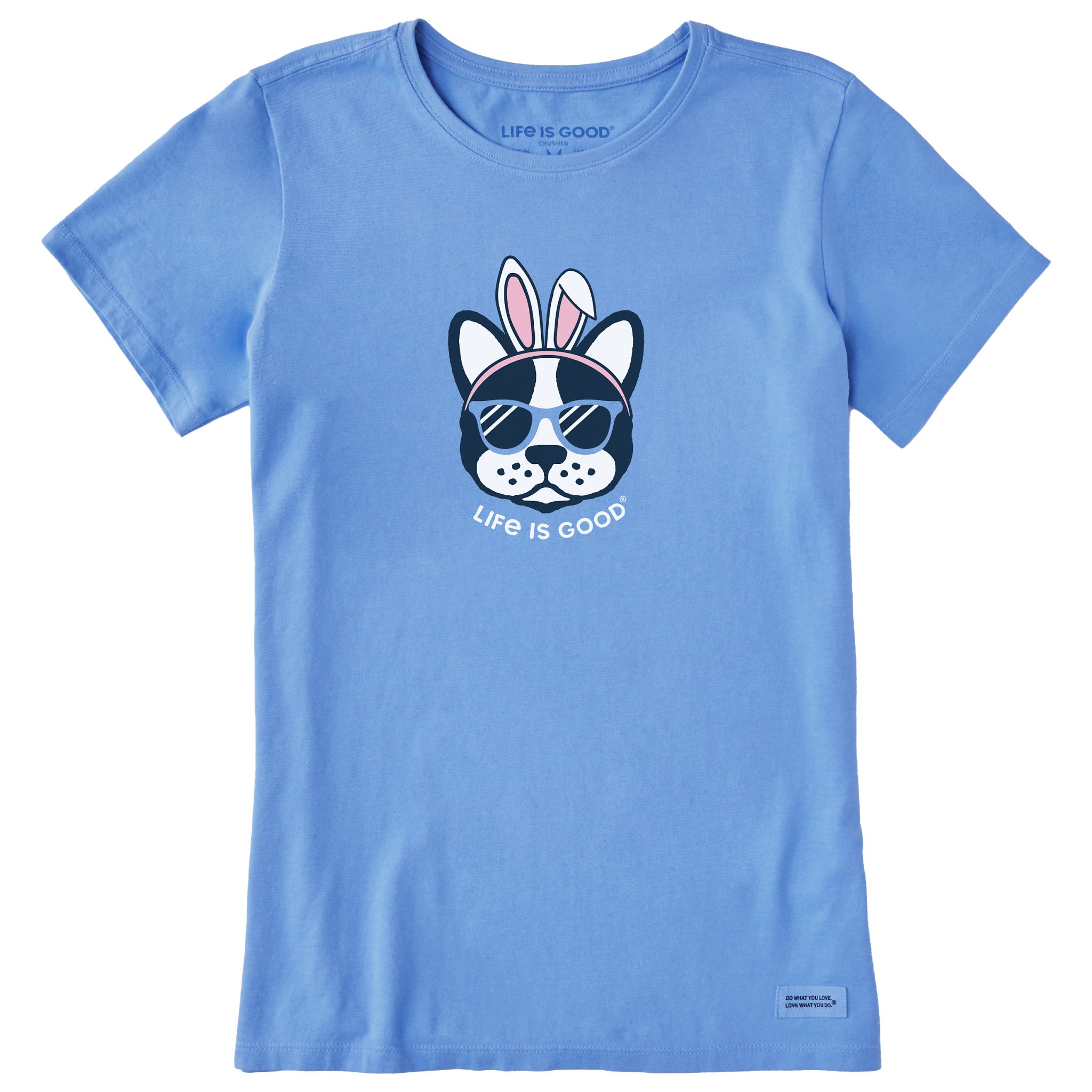 Women's Frenchie Bunny Ears Short Sleeve Tee