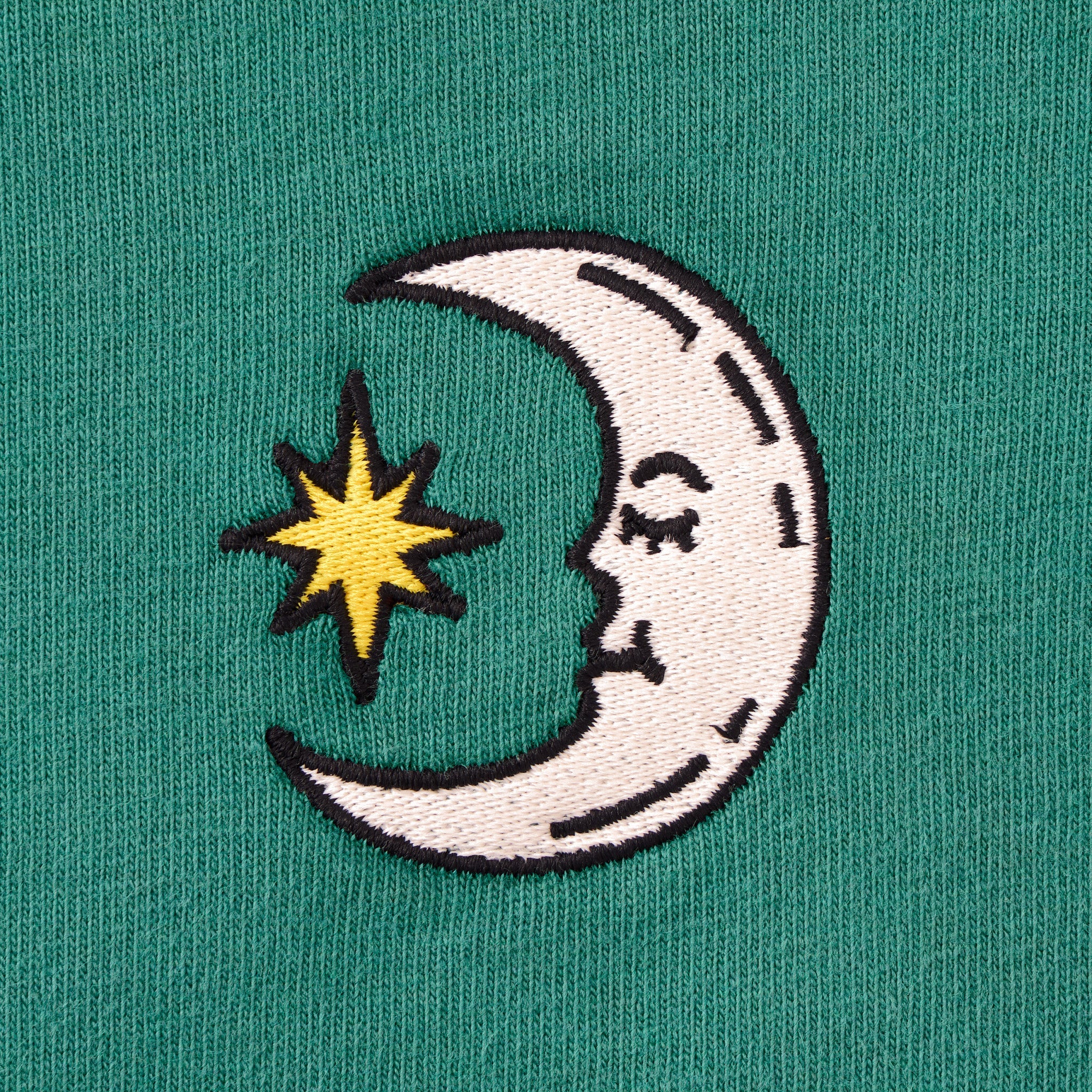 Women's Embroidered Moon and Star Short Sleeve Crusher Boxy Tee