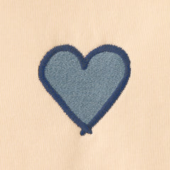 Women's Embroidered Heart Short Sleeve Crusher Tee