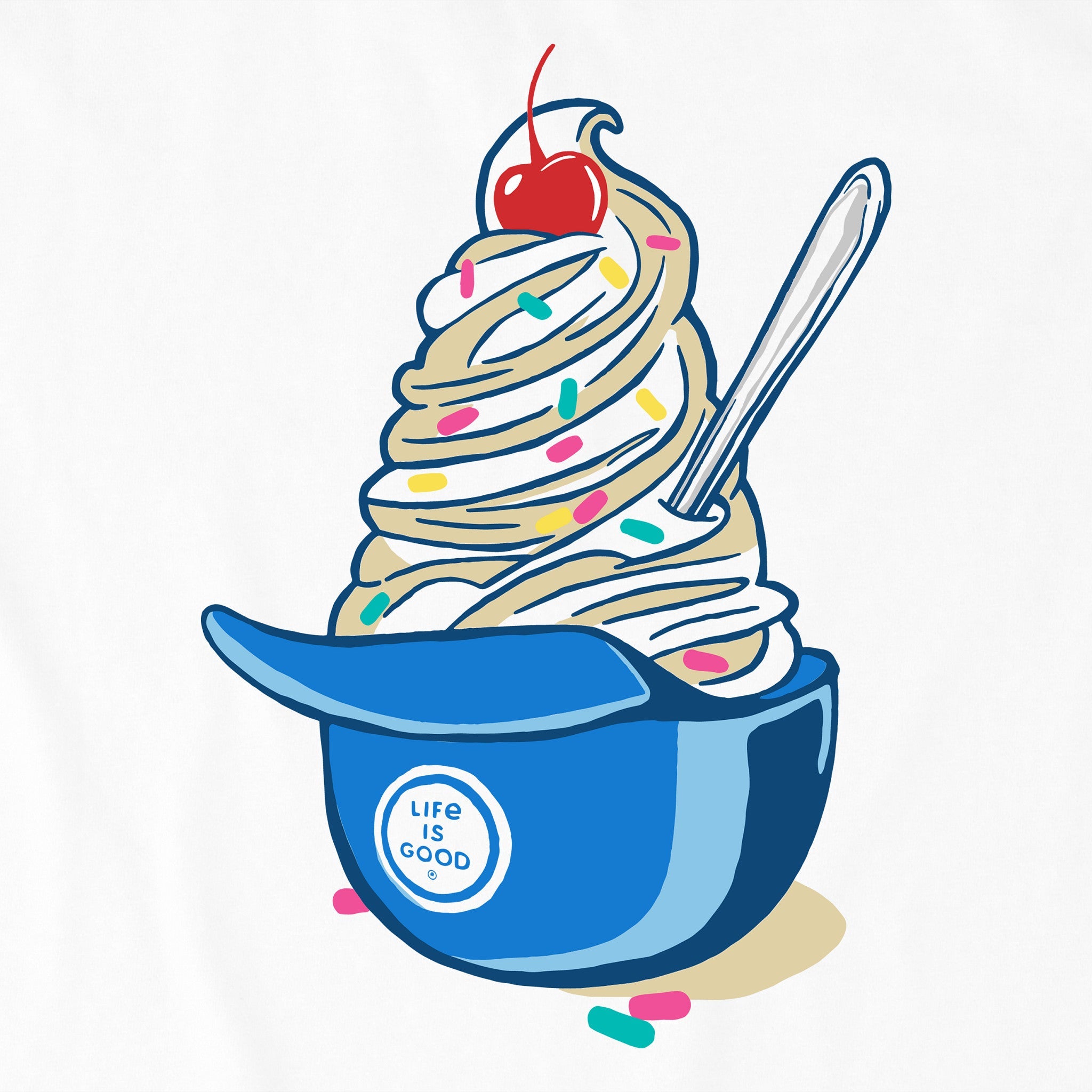 Kids Baseball Ice Cream Short Sleeve Crusher Tee