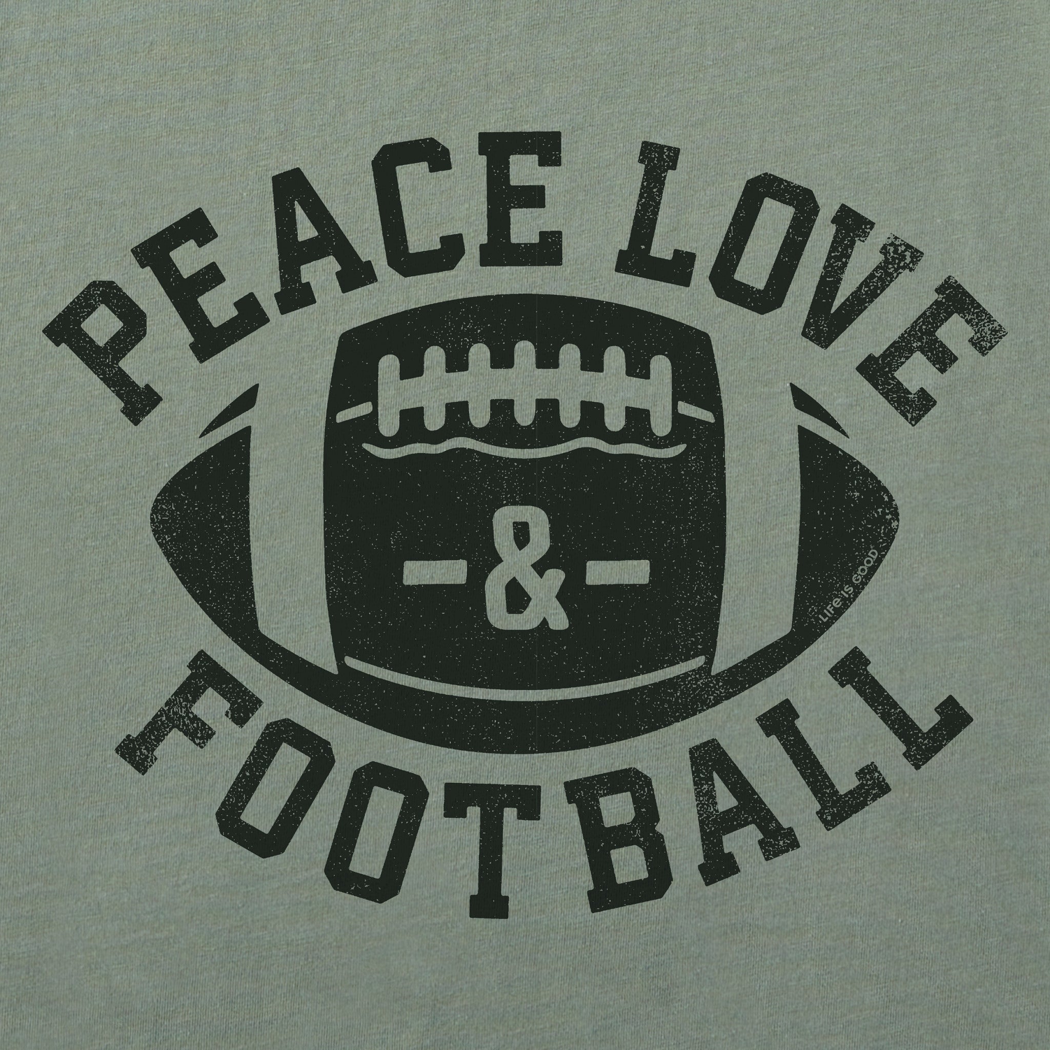Men's Peace Love Football Simply True Fleece Crew