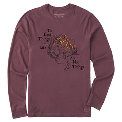 Men's Winnie Best Things Foliage Long Sleeve Crusher Tee
