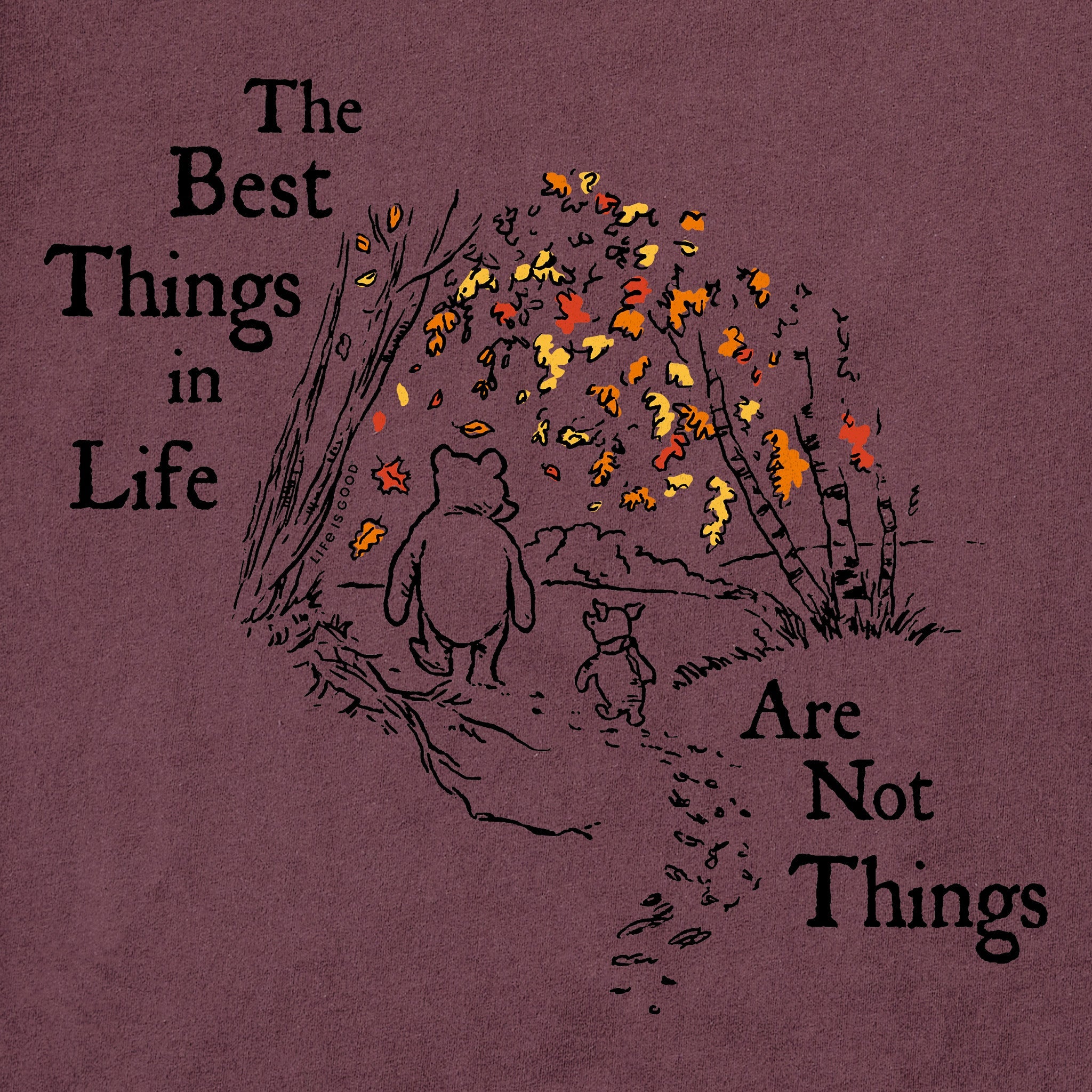 Men's Winnie Best Things Foliage Long Sleeve Crusher Tee