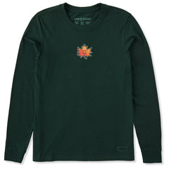 Women's Happy Leaf Long Sleeve Crusher Tee
