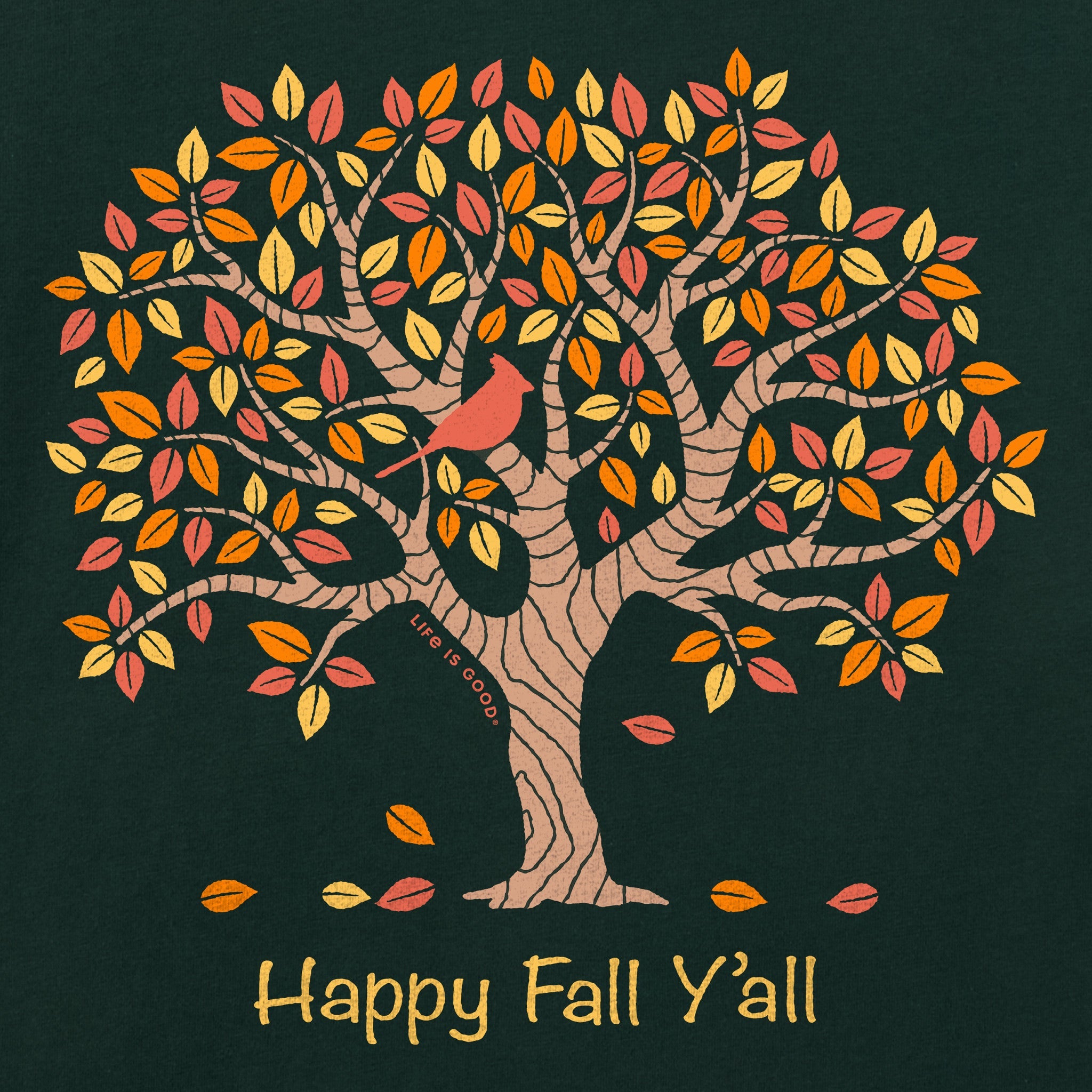Women's Happy Fall Y'All Tree Long Sleeve Crusher Tee