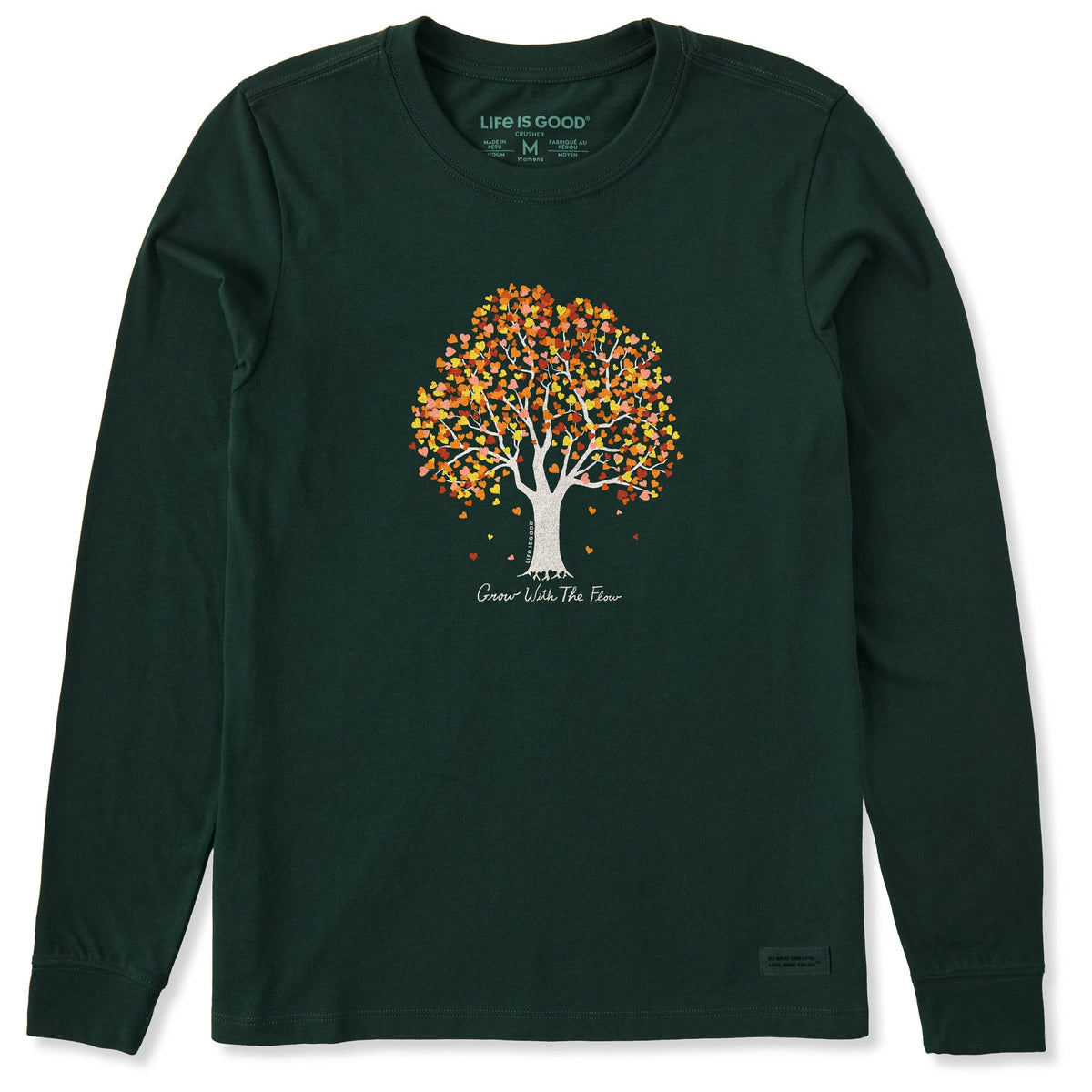 Women's Grow with the Flow Fall Heart Tree Long Sleeve Crusher Tee