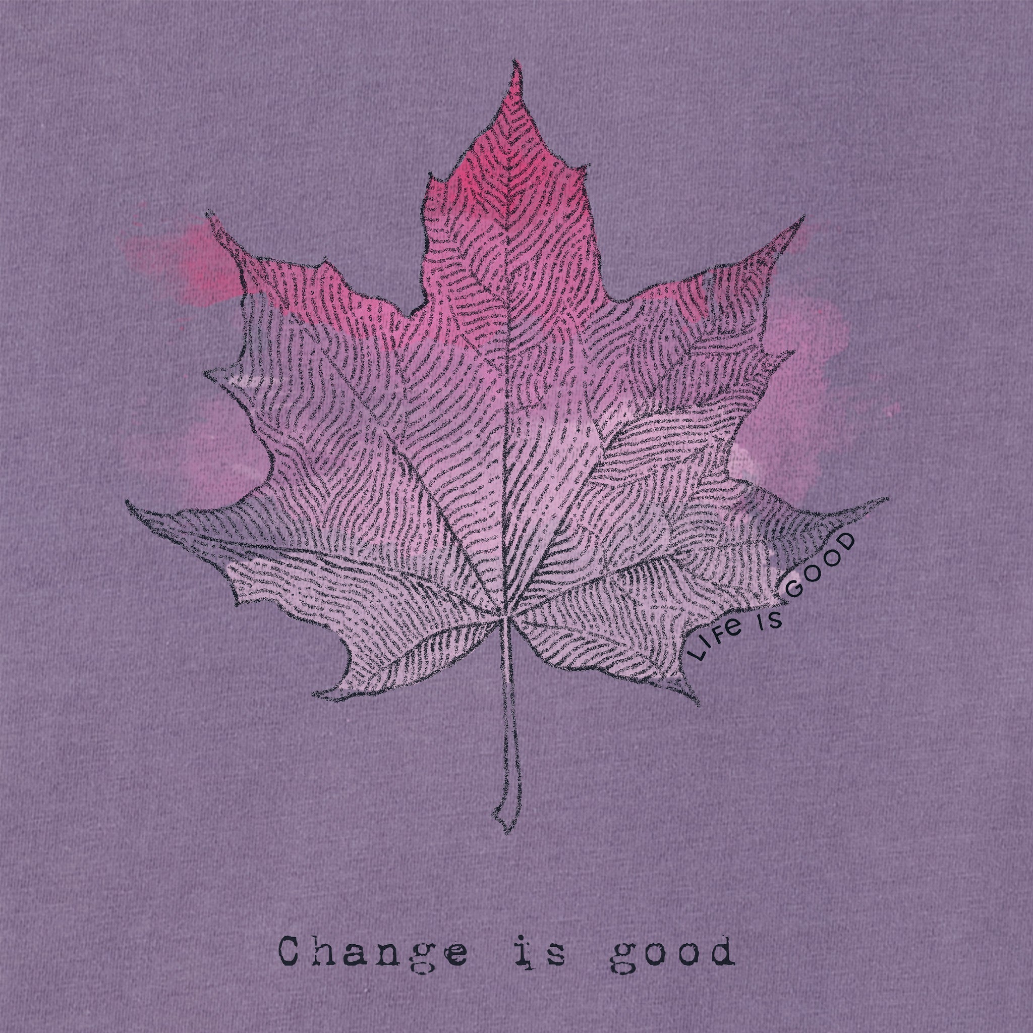 Women's Change Leaf Engraved Long Sleeve Crusher Tee