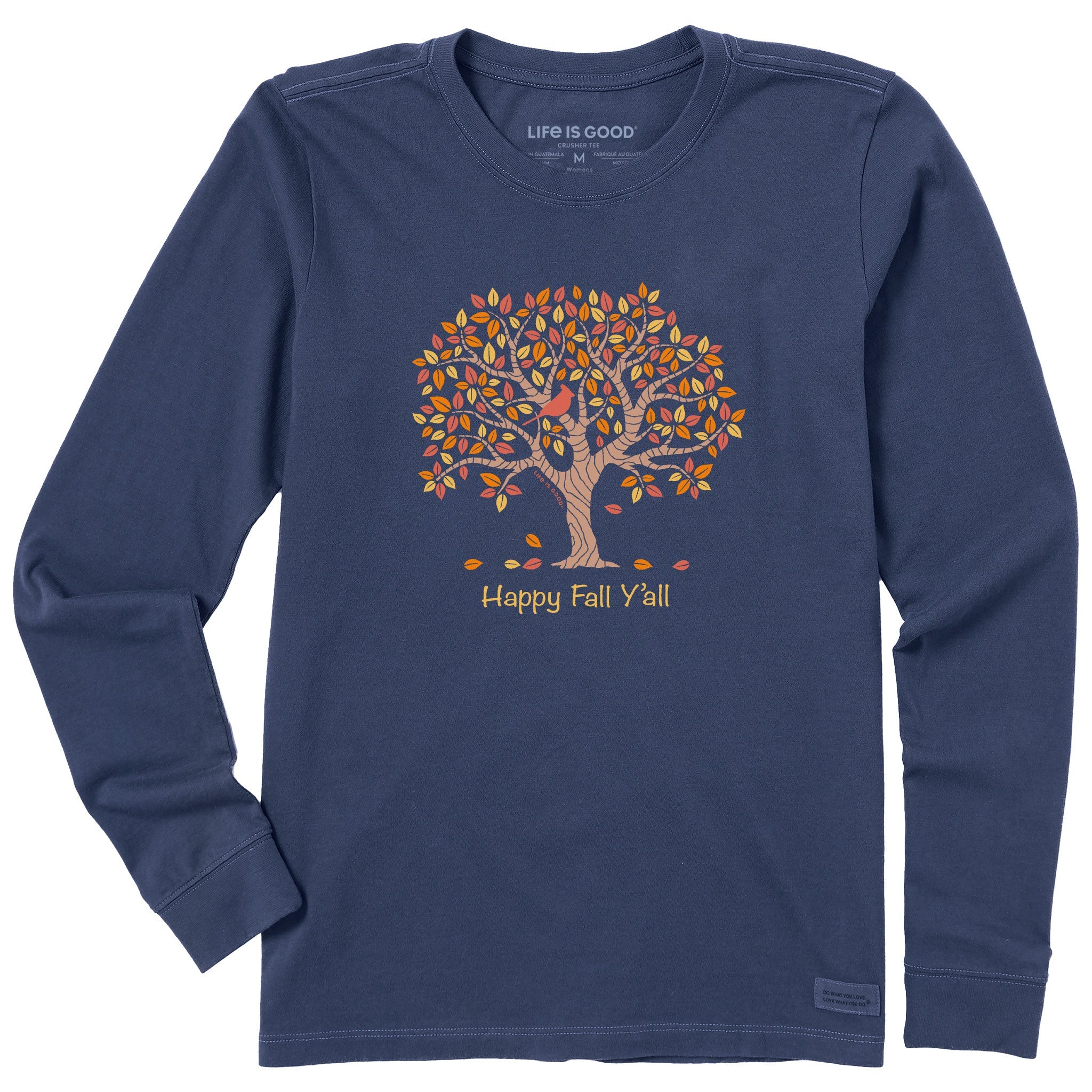 Women's Happy Fall Y'All Tree Long Sleeve Crusher Tee