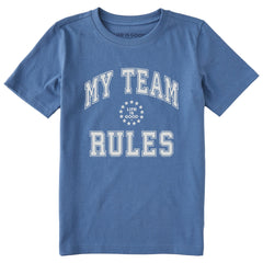 Kids My Team Rules Short Sleeve Crusher Tee