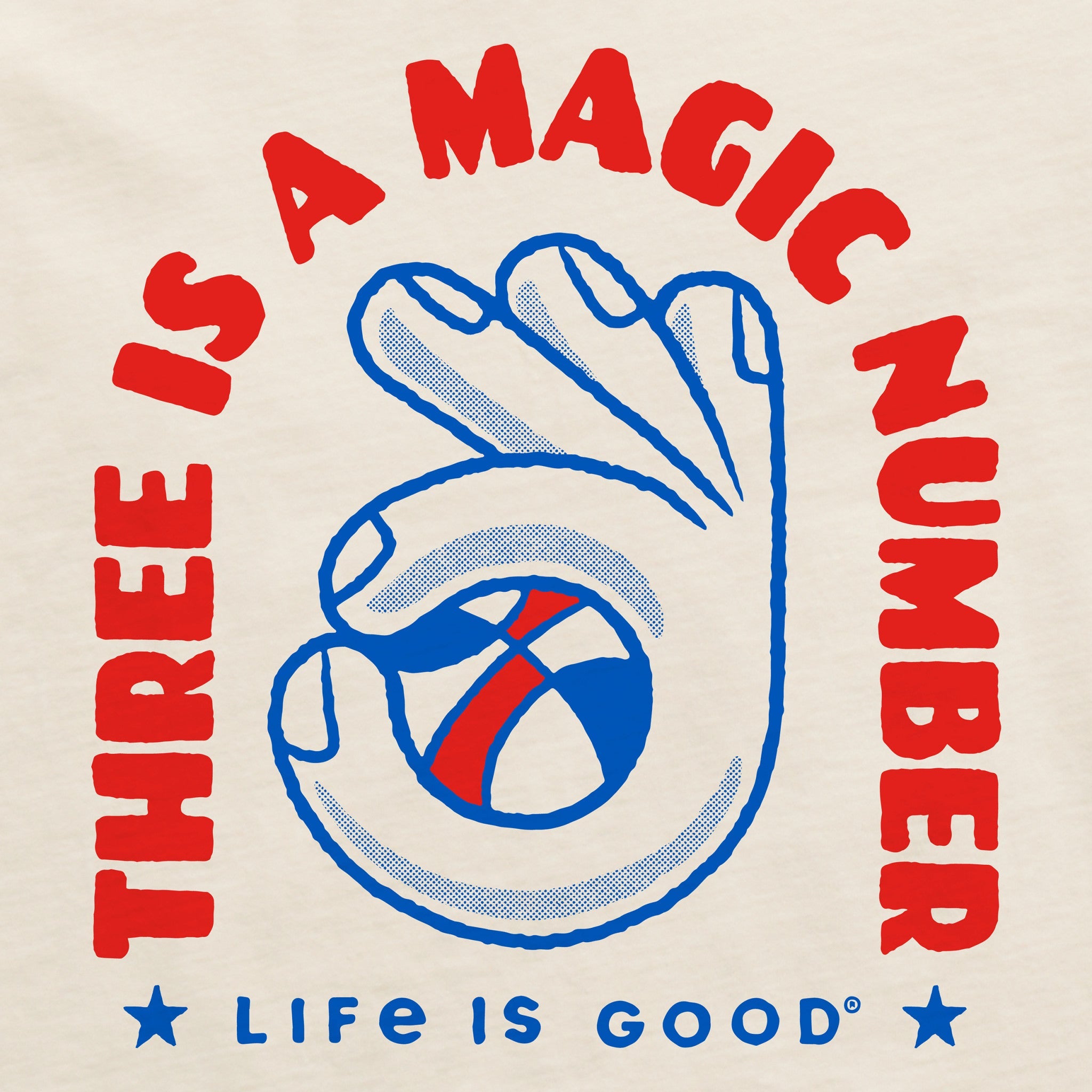Men's Three is a Magic Number Short Sleeve Crusher Tee