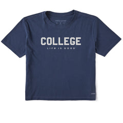 Women's College Short Sleeve Crusher Boxy Tee