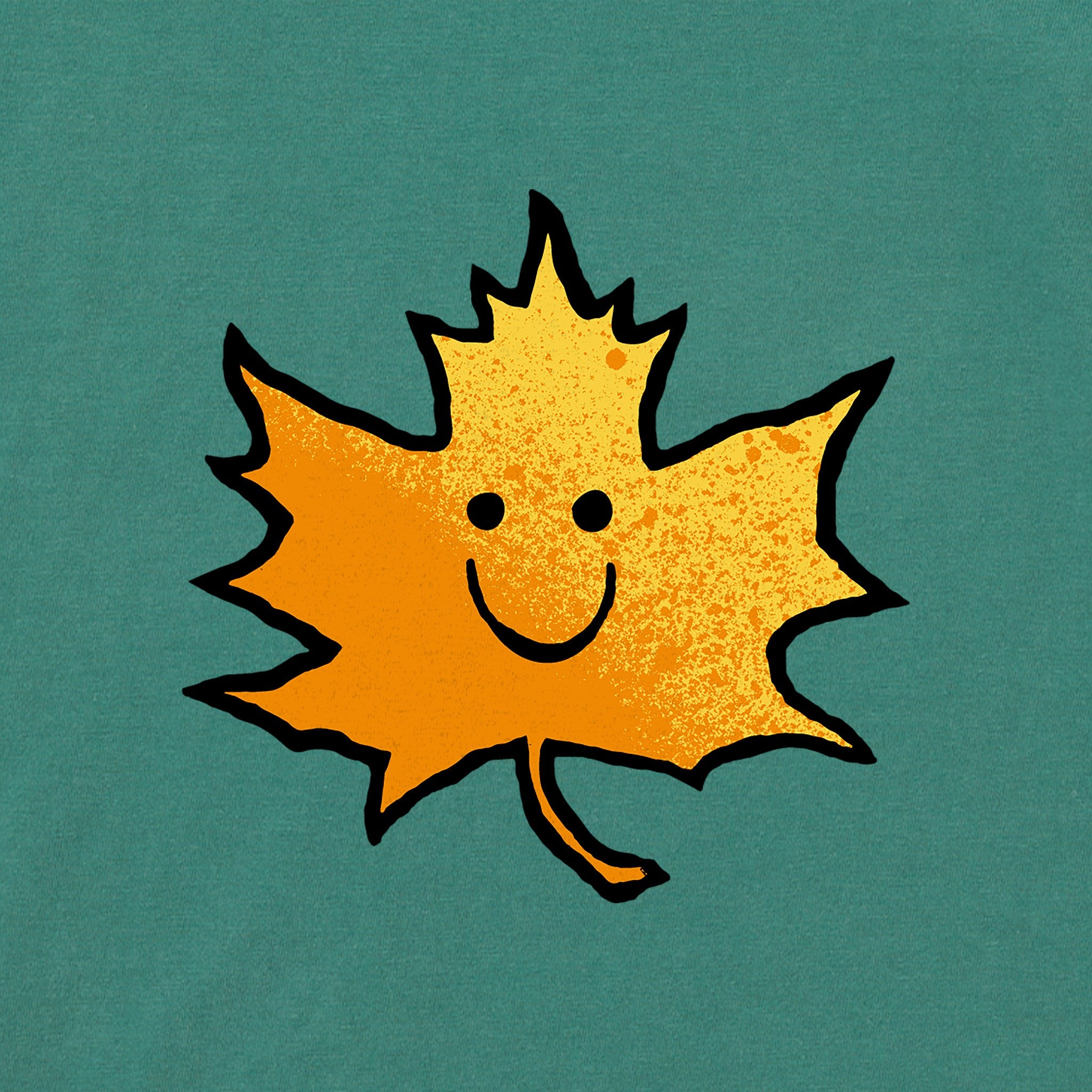 Women's Happy Leaf Long Sleeve Crusher Boxy Tee
