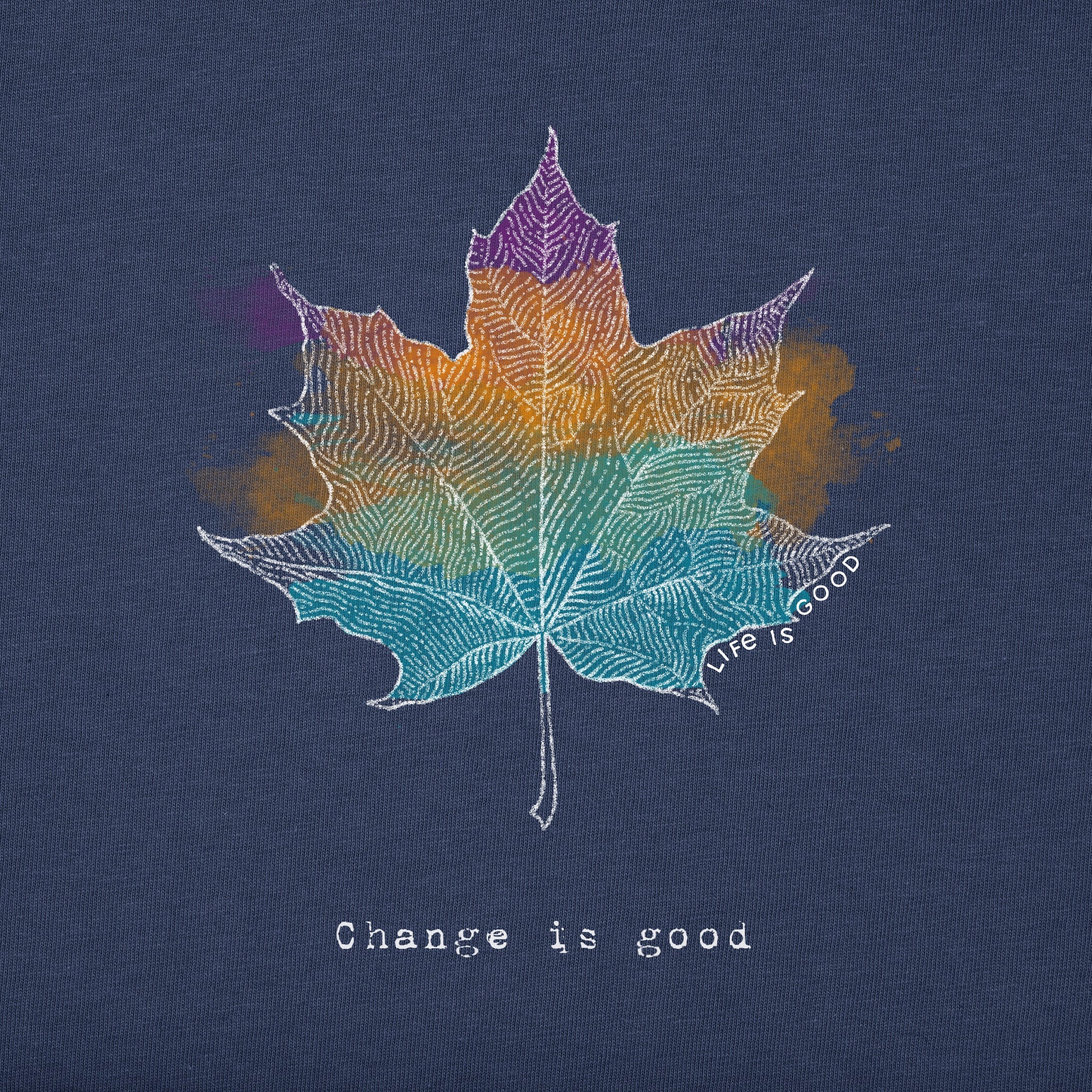 Women's Change Leaf Engraved Short Sleeve Crusher Vee