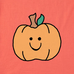 Women's Happy Pumpkin Short Sleeve Crusher Vee