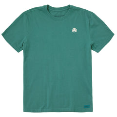 Men's Embroidered Shamrock Short Sleeve Crusher Tee