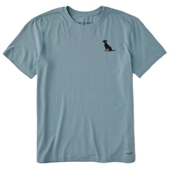 Men's Embroidered Sitting Dog Short Sleeve Crusher Tee